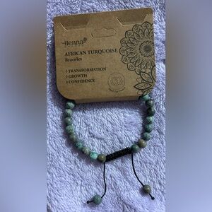 African Turquoise 6 mm Bead Bracelet
